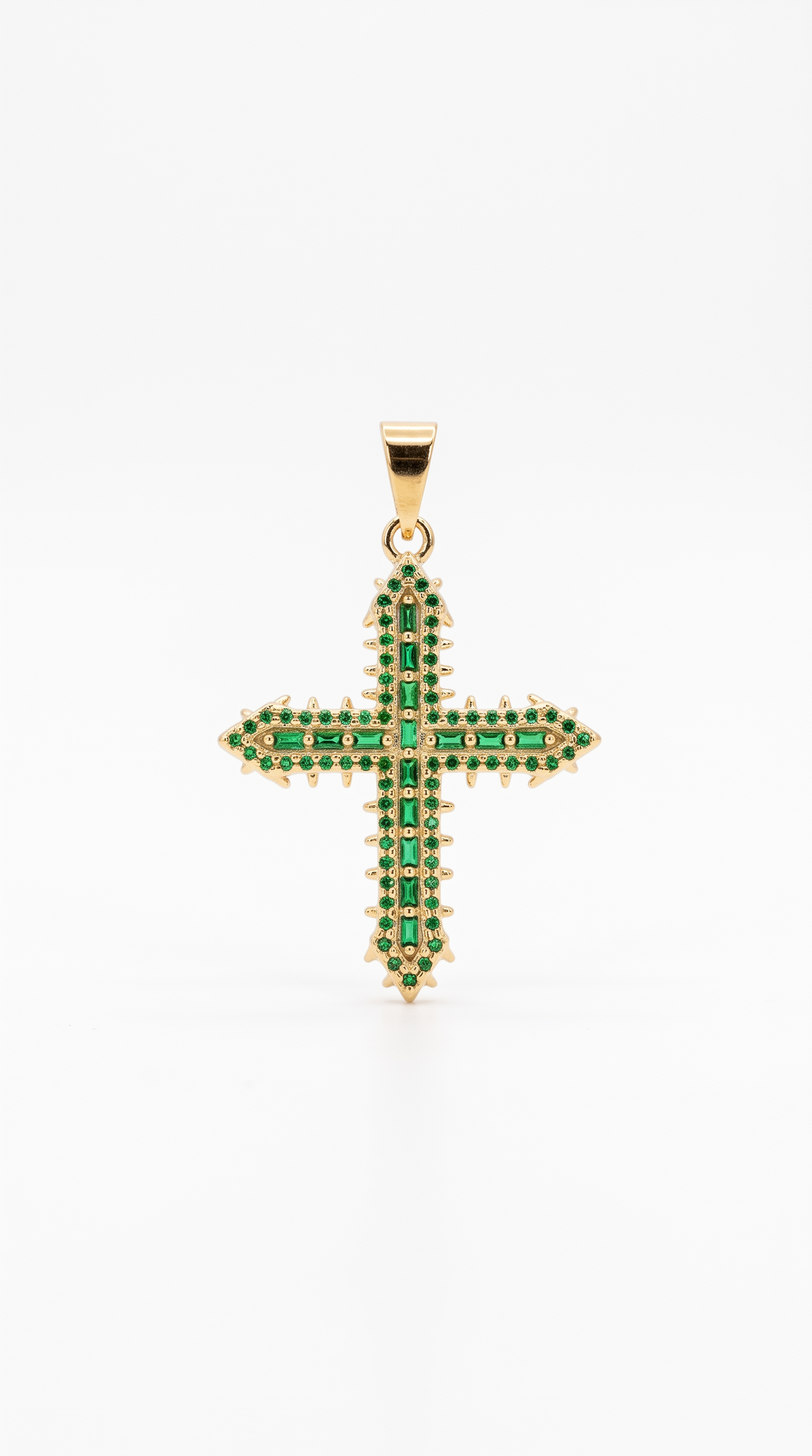 Dije Cruz Espinas Verde