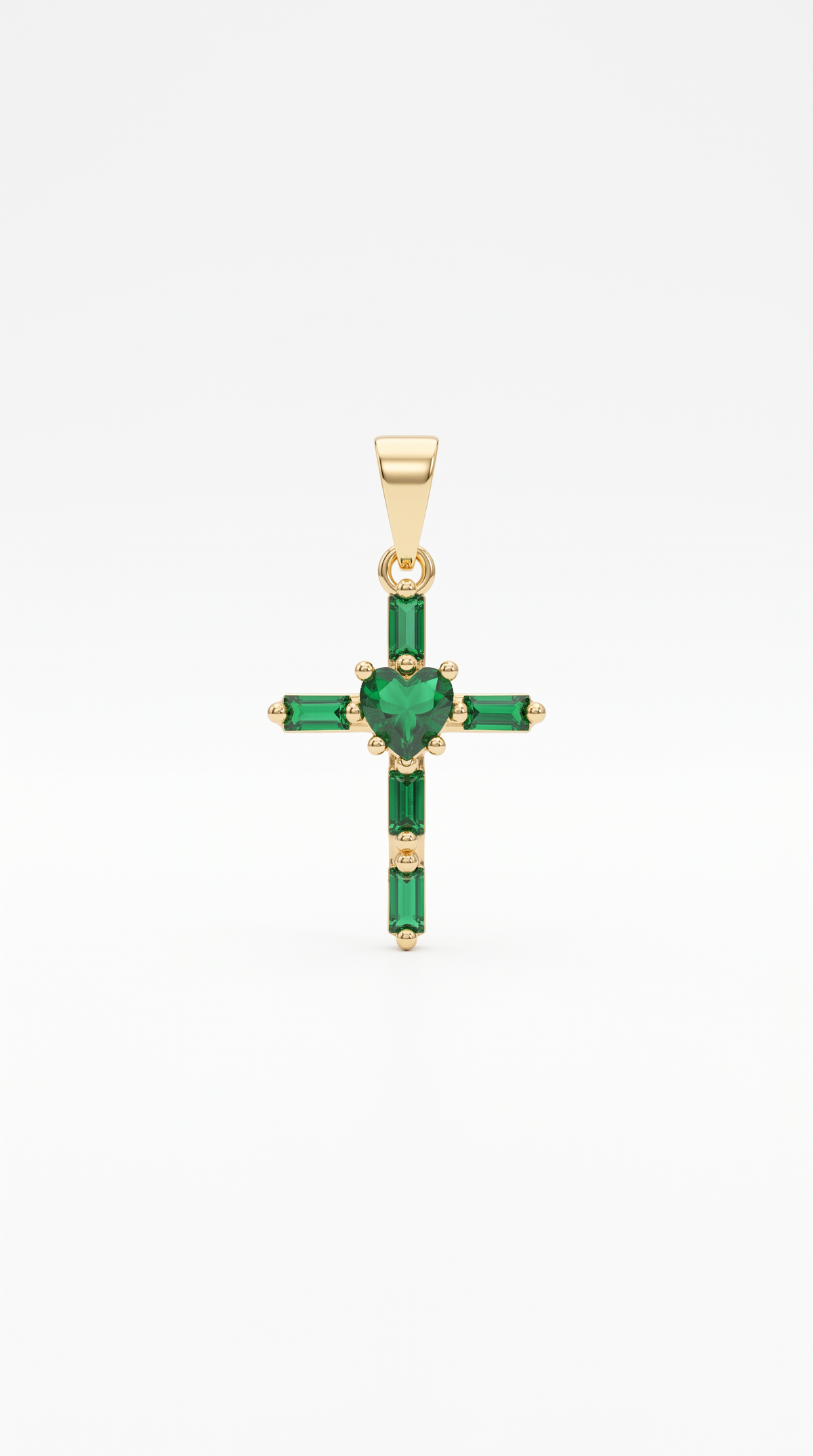 Dije Cruz Circonada Verde